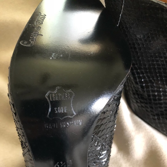 Coup d’etat snakeskin  heel mules - Picture 3 of 5